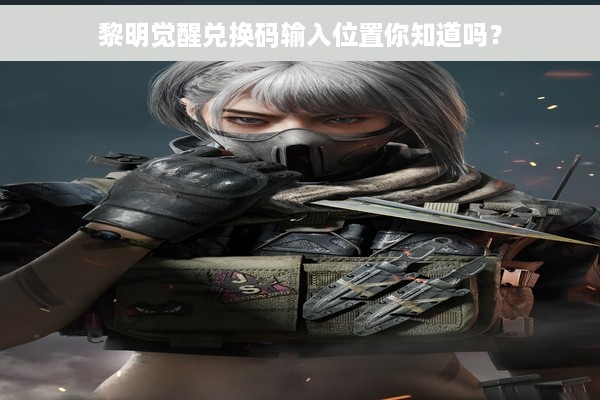 黎明觉醒兑换码输入位置你知道吗？